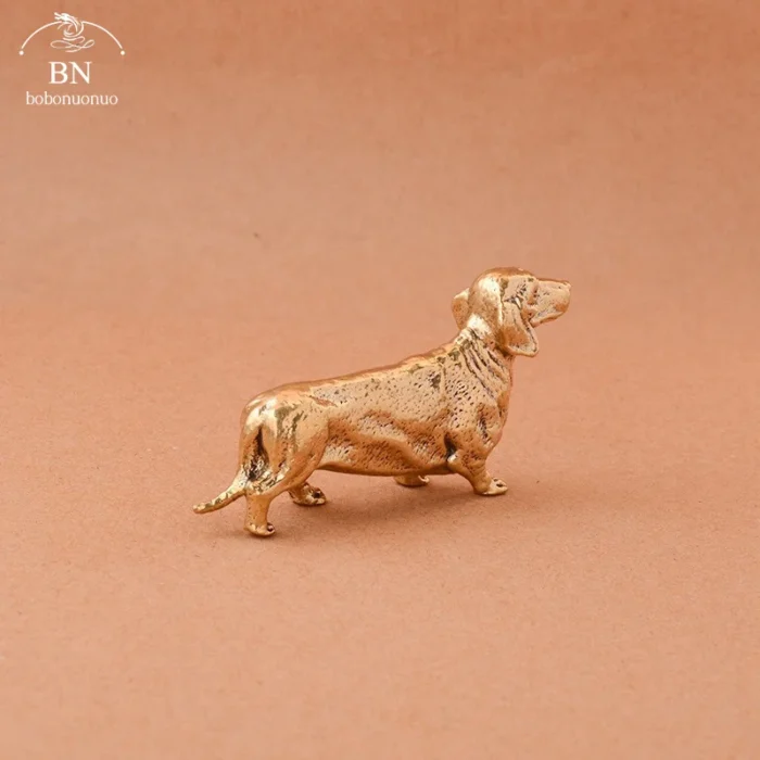 Pure Copper French Sausage dog Statue