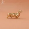 Pure Copper French Sausage dog Statue