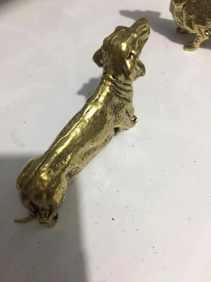 Pure Copper French Sausage dog Statue