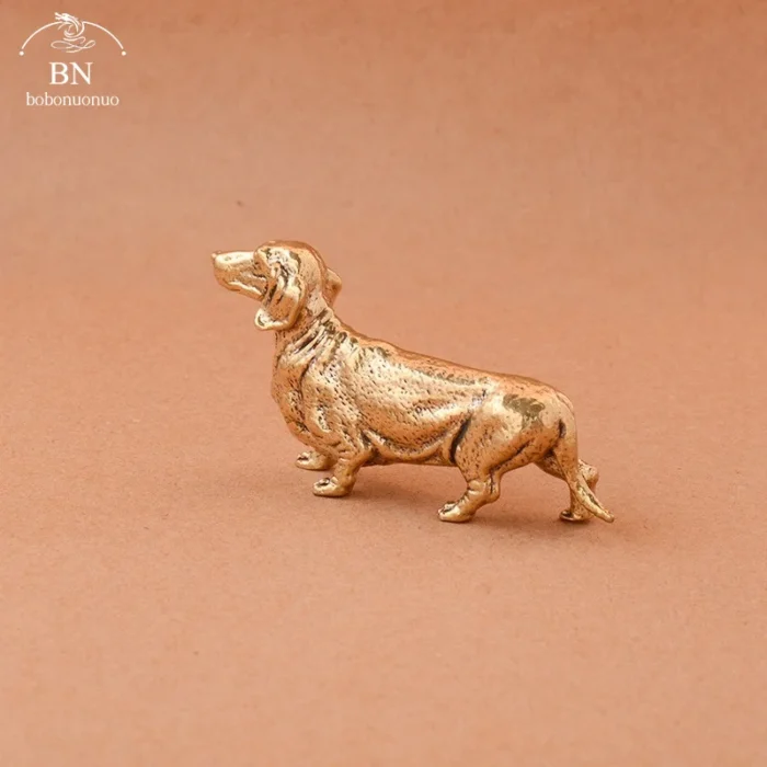 Pure Copper French Sausage dog Statue