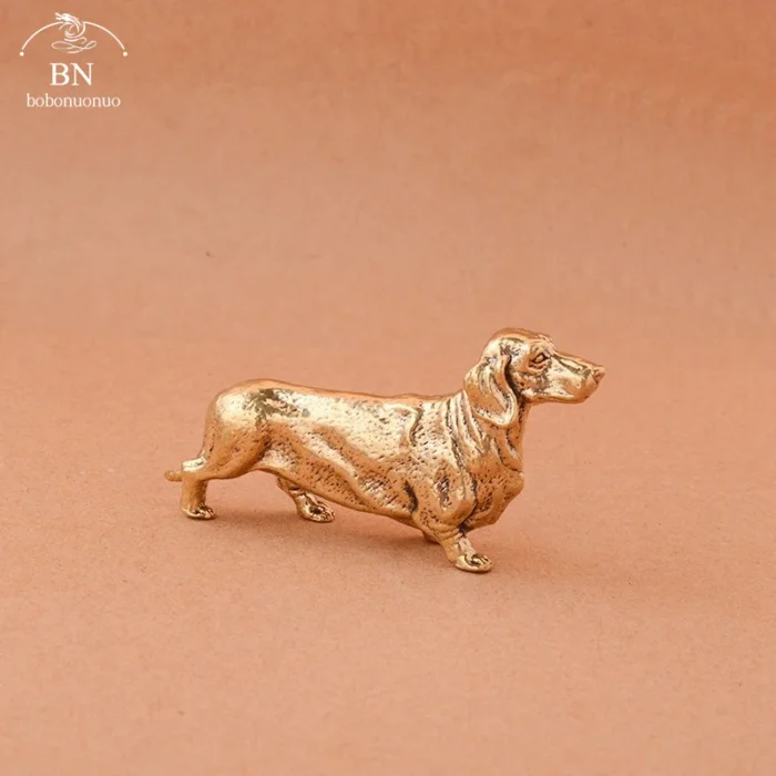 Pure Copper French Sausage dog Statue