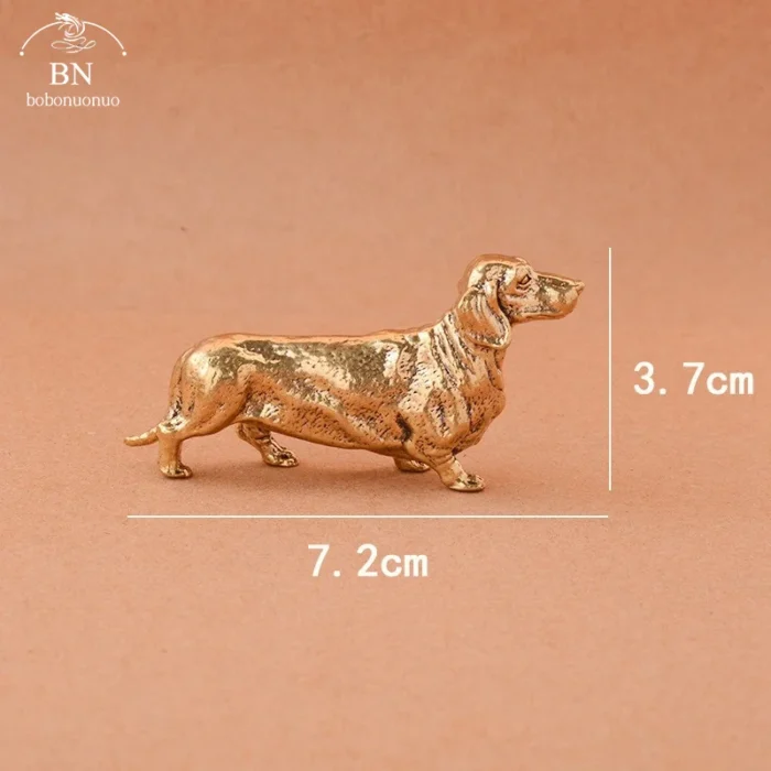 Pure Copper French Sausage dog Statue