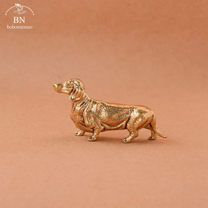 Pure Copper French Sausage dog Statue