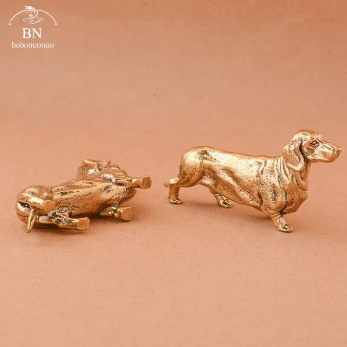 Pure Copper French Sausage dog Statue